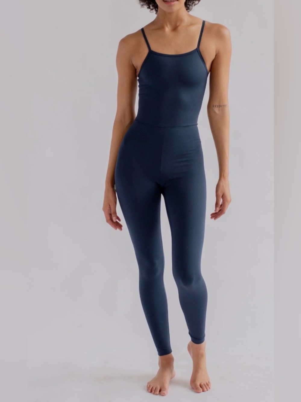 BNWT girlfriend collective cami unitard midnight navy blue RW
